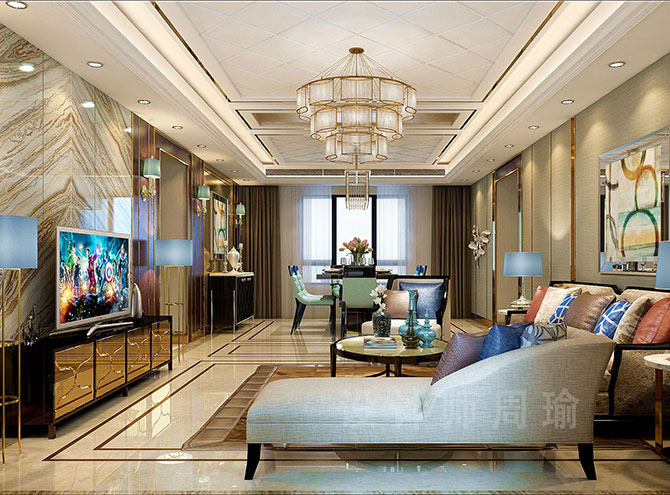 美女尿尿bb色图世纪江尚三室两厅168平装修设计效果欣赏